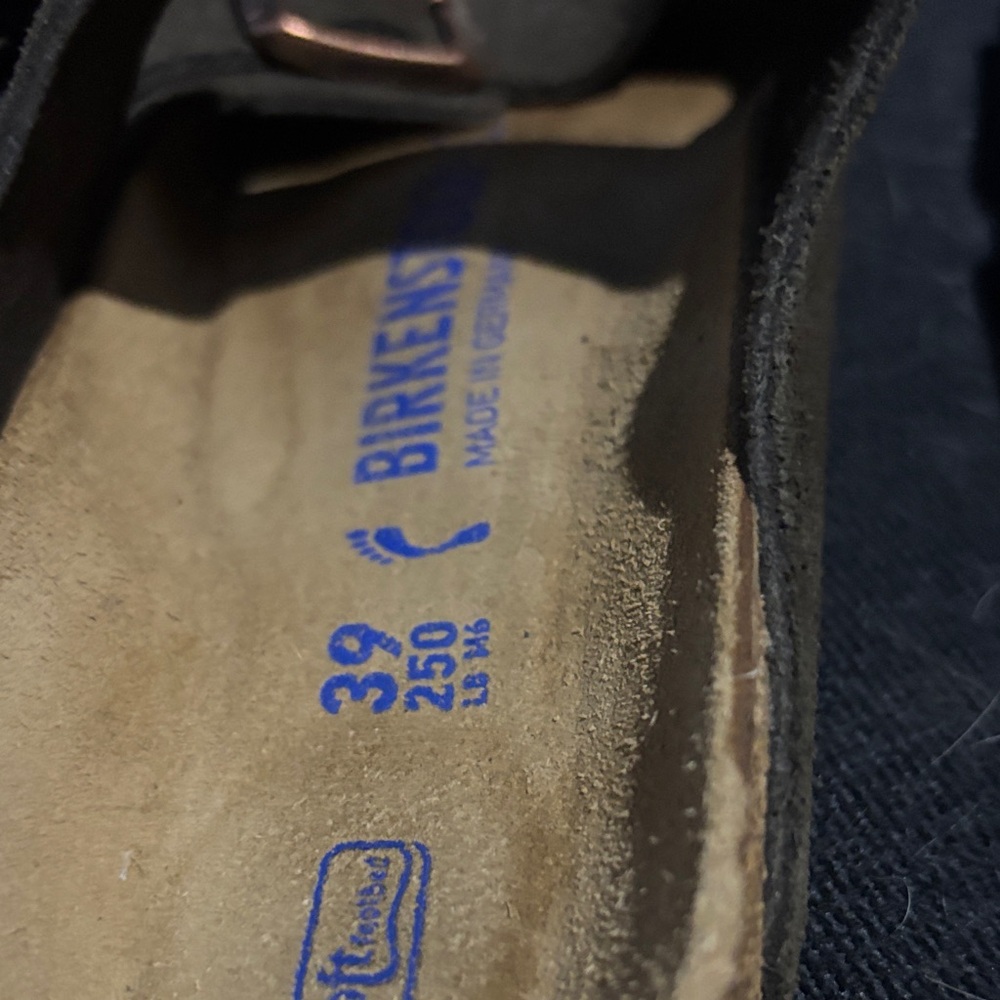 Birkenstock Brown Suede Sandals with Buckles - Picture 2 of 4